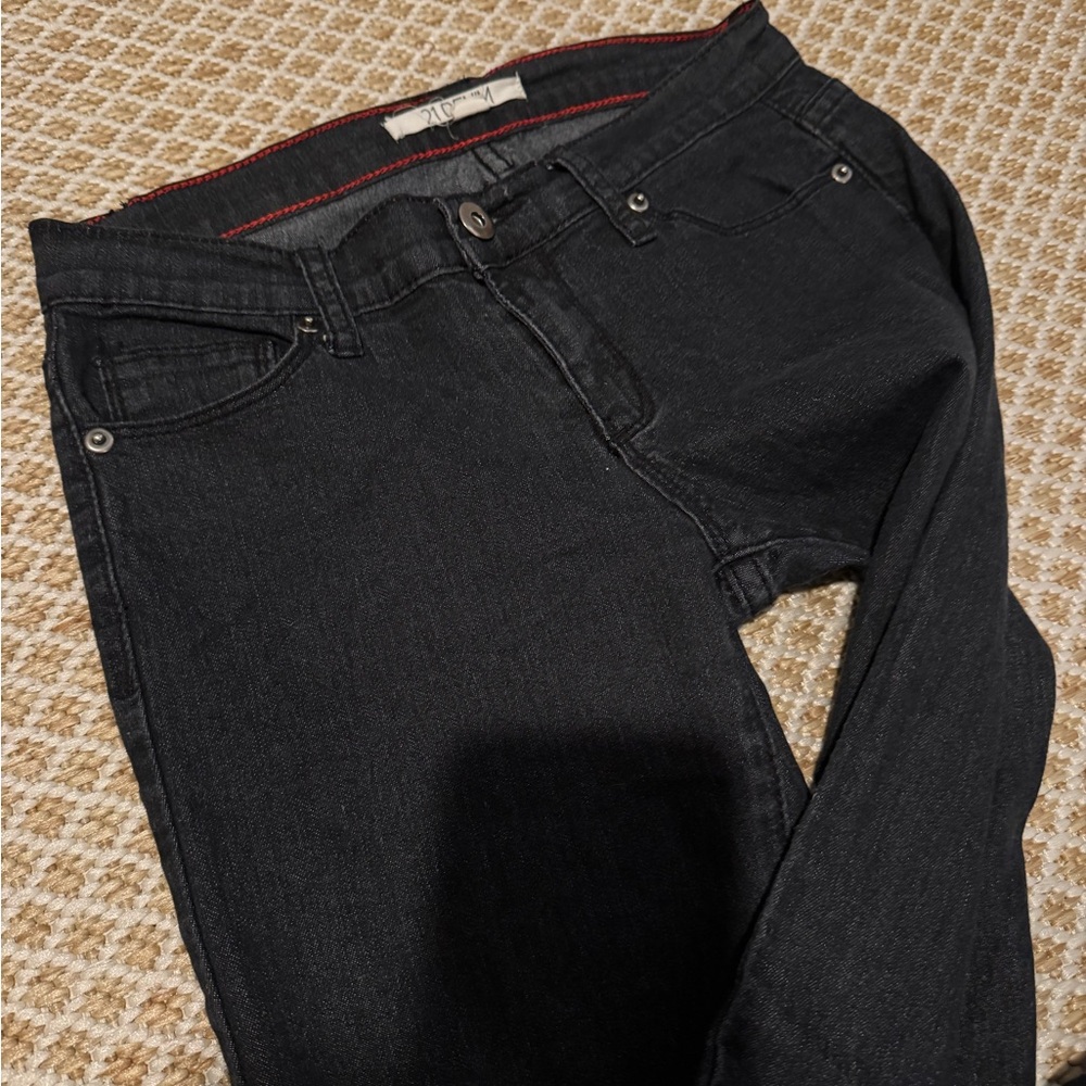Super low rise flare jeans